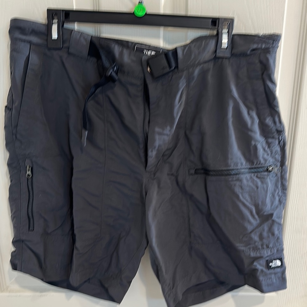 The North Face Gray Cargo Shorts with Utilitarian Design